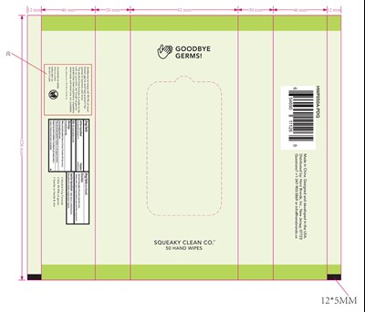 50 Hand Wipes Label (50 Hand Wipes)